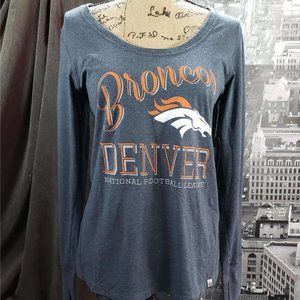 NFL Denver Broncos Long Sleeve Ladies Med Top